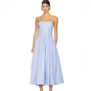 Simkhai Kittiya Dress in Harbor Blue Stripe Size 4